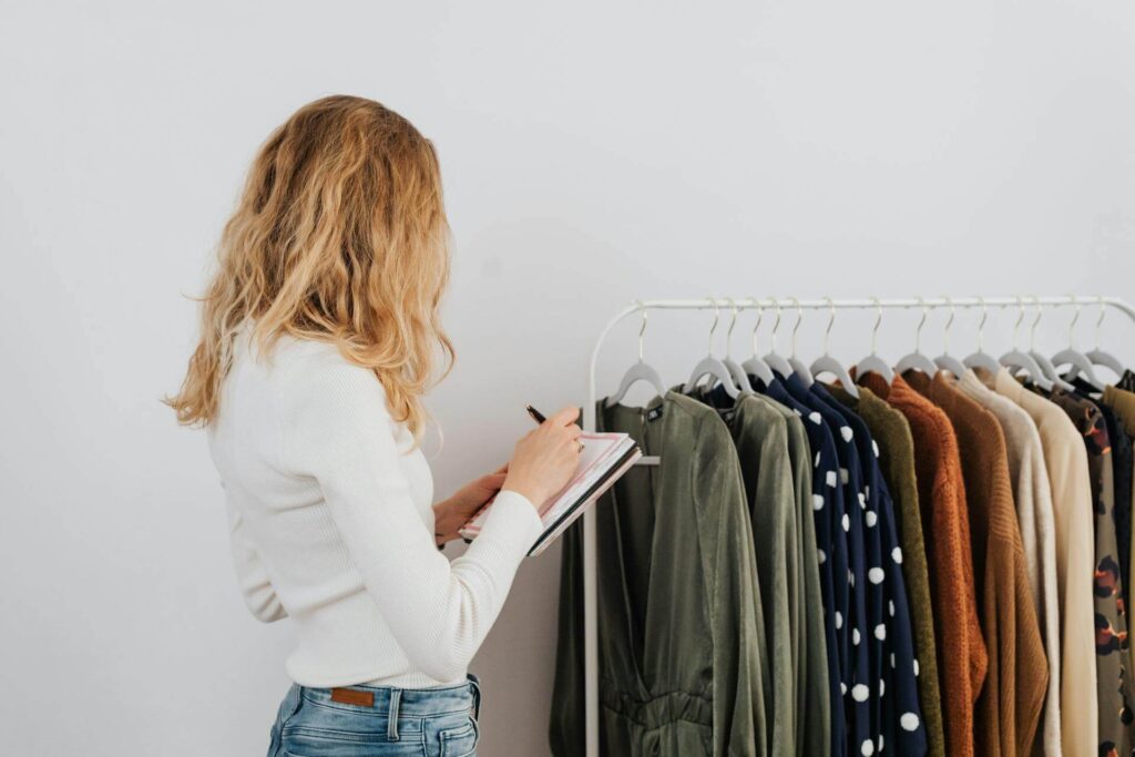 Durable size cubes by Mark Bric Sizers for efficient garment organization in retail stores.